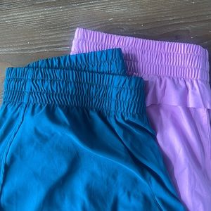 Athleta women’s shorts pink and teal